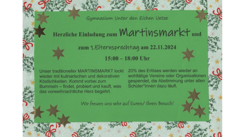 Einladung zum Martinsmarkt